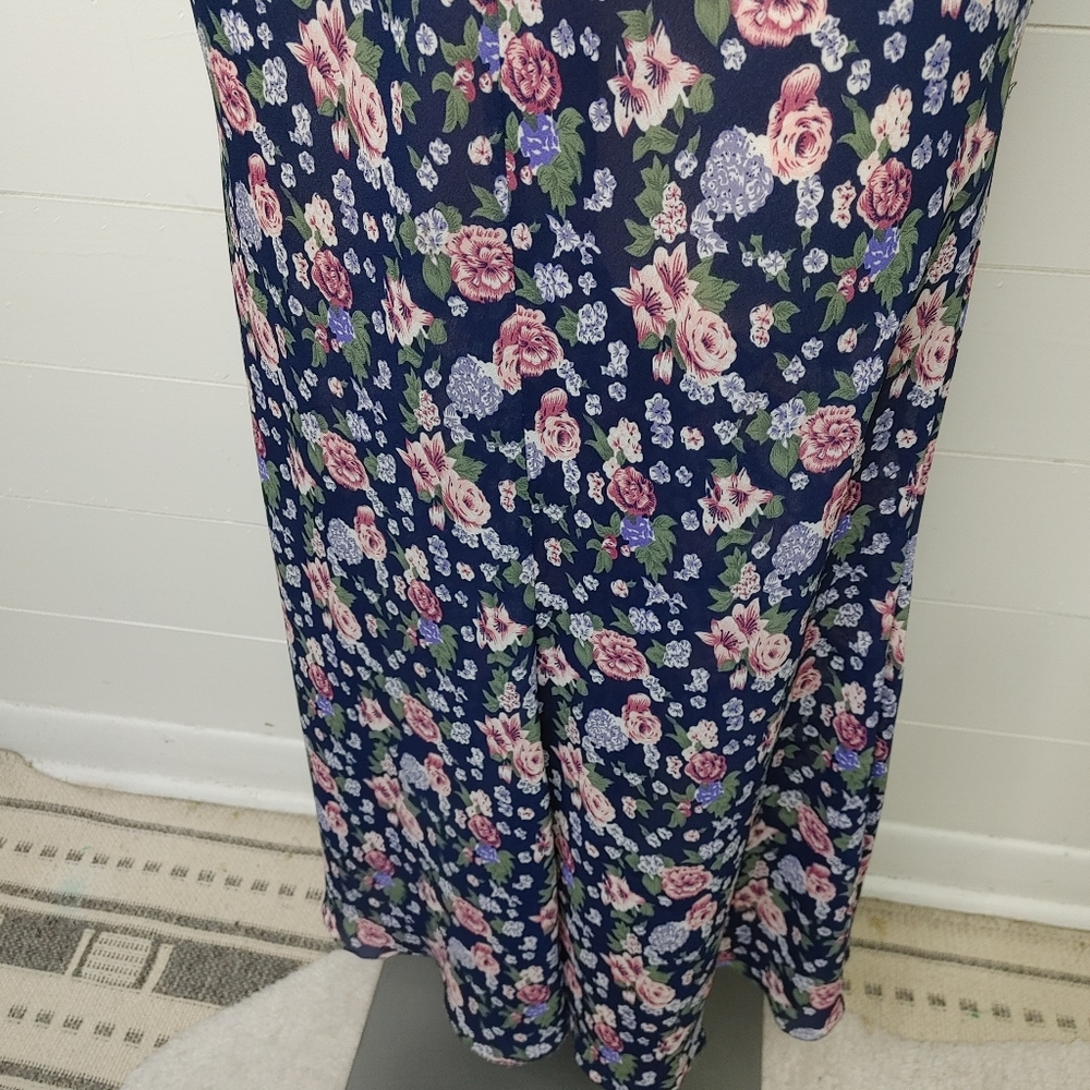 Vintage floral midi/maxi dress dress size S - Picture 5 of 11